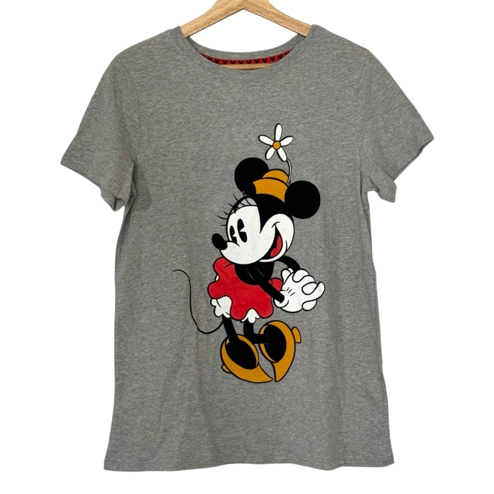 Disney Mickey Mouse Gray and Red Short Sleeve Tee Girl's Size XL Magic Kingdom